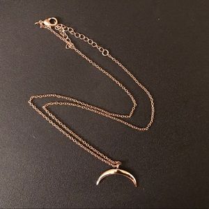 Elizabeth Stone Crescent Moon Necklace